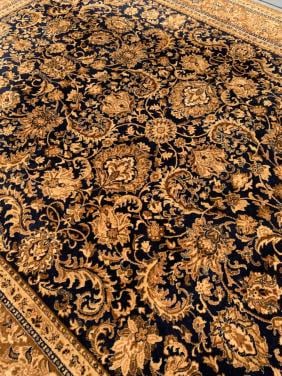 ✨Prachtig Sfeervol Donkerblauw/Bruin Vintage Vloerkleed Zuiver Scheerwol✨