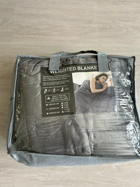 Laneetal Gewogen deken Angst Zware deken grijs,11 kg, 150x200cm
