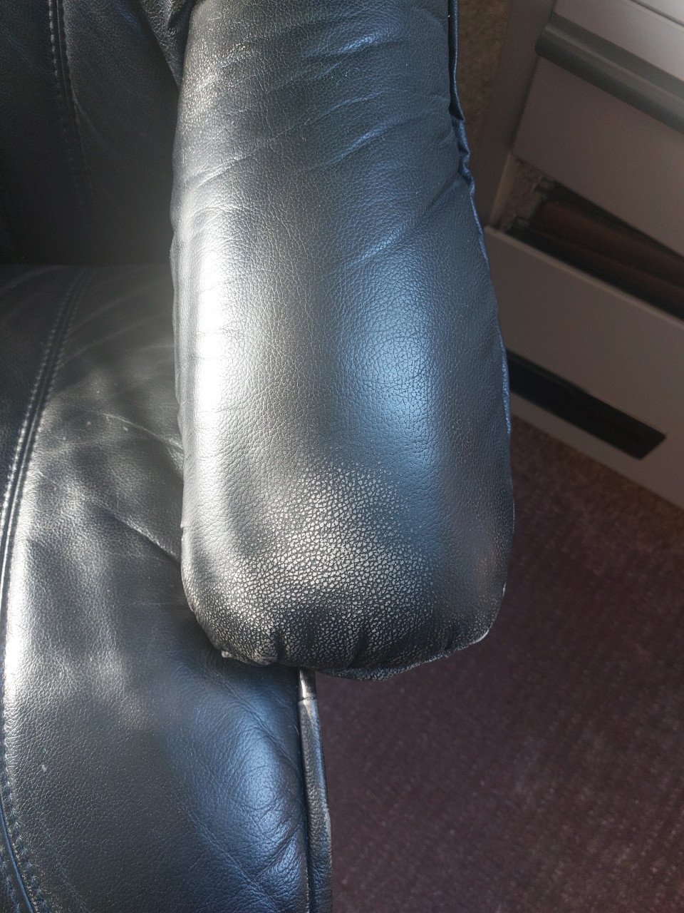 Zwart leren relax stoel