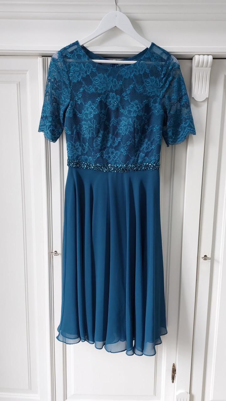 Feestjurk petrol maat 36