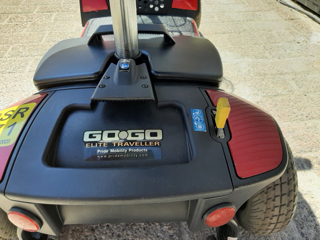 Nette opvouwbare, demontabele GoGo Pride Elite Traveller  scootmobiel