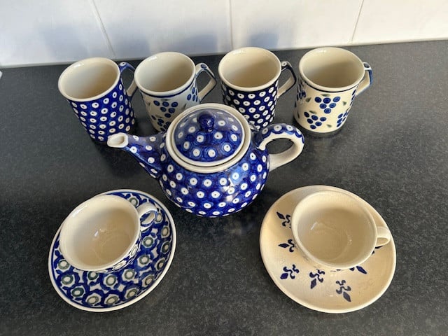Bunzlau... Pools handbeschilderd servies.