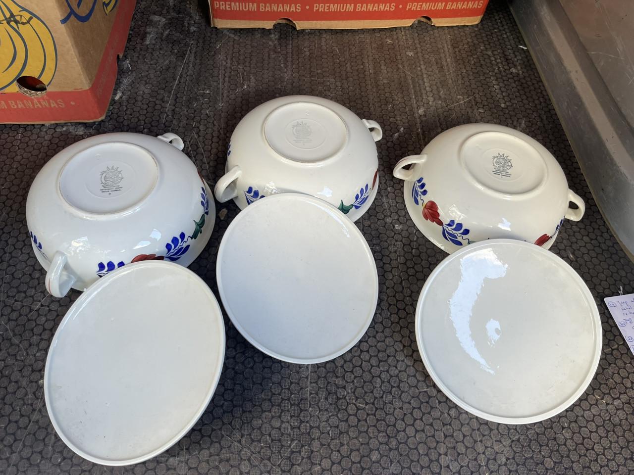 Boerenbont dekschalen en sauskommen