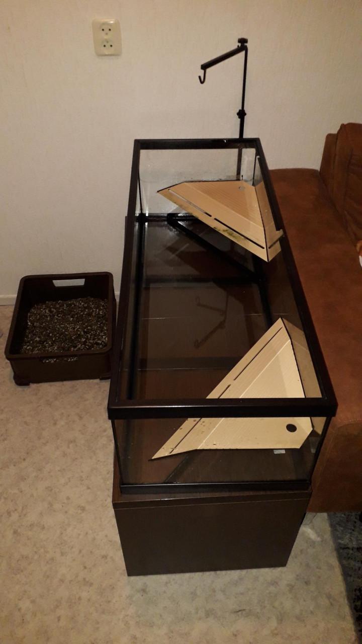 Bak met veel toebehoren, schildpadden bak