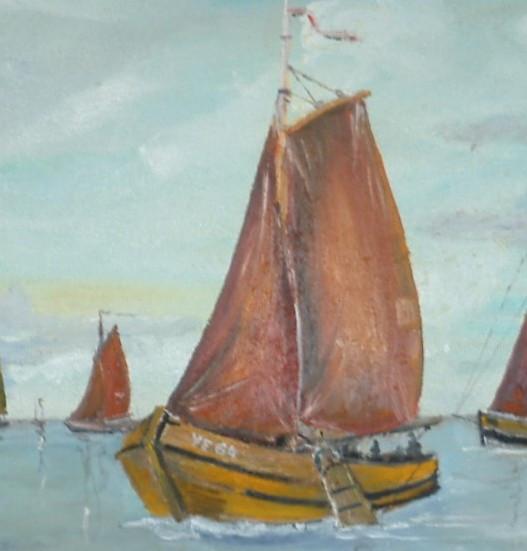 Schilderijen olie verf op doek Jac Caljouw  Arnemuiden