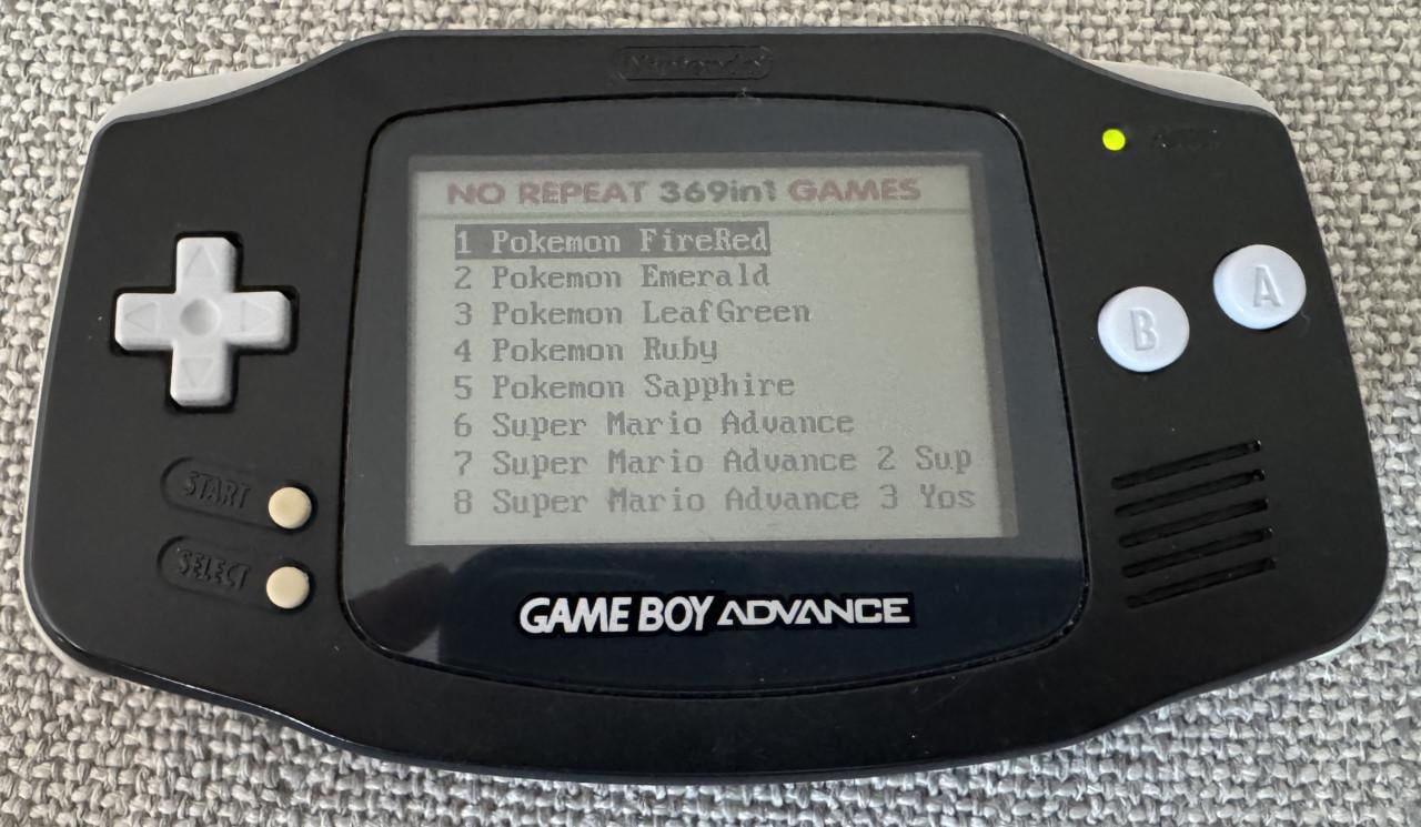 Nintendo Game Boy Advance | zwart | 369-in-1 game