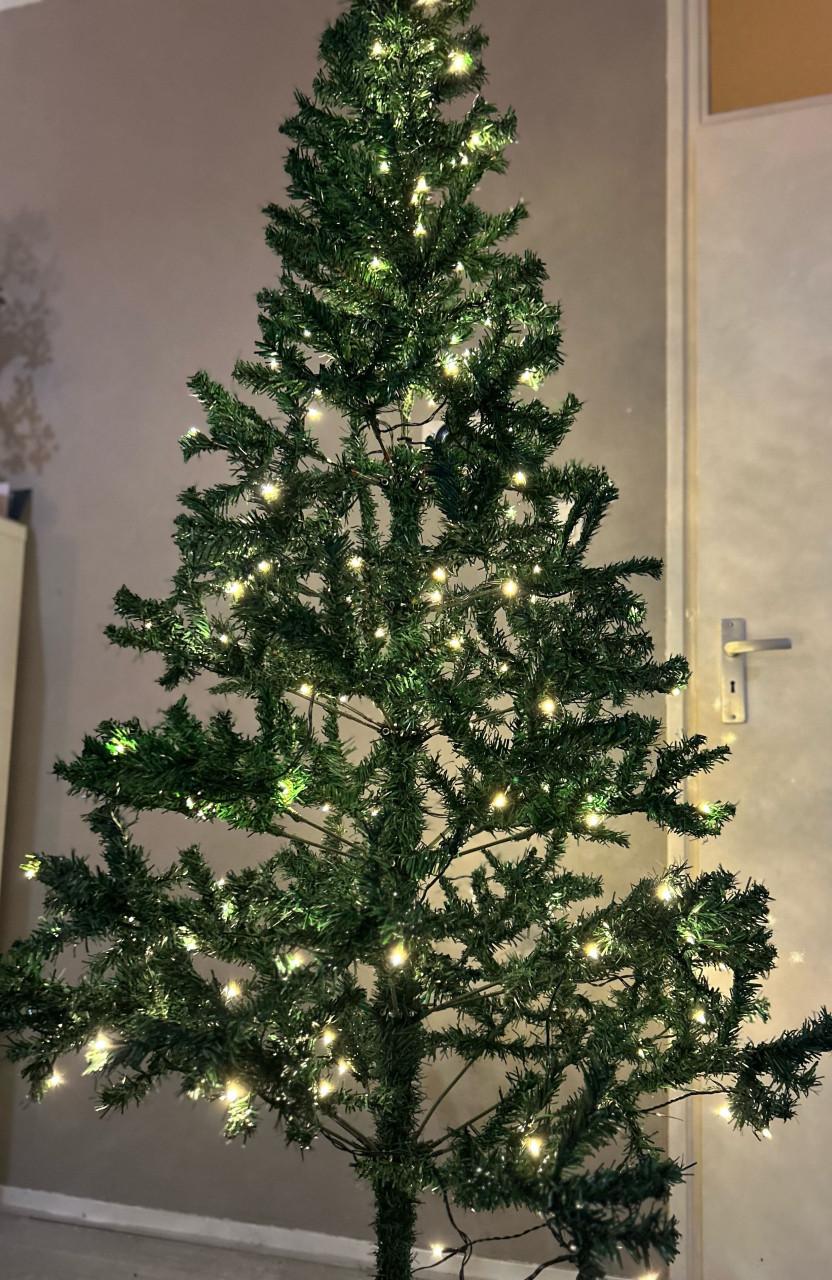 Kunstkerstboom met verlichting