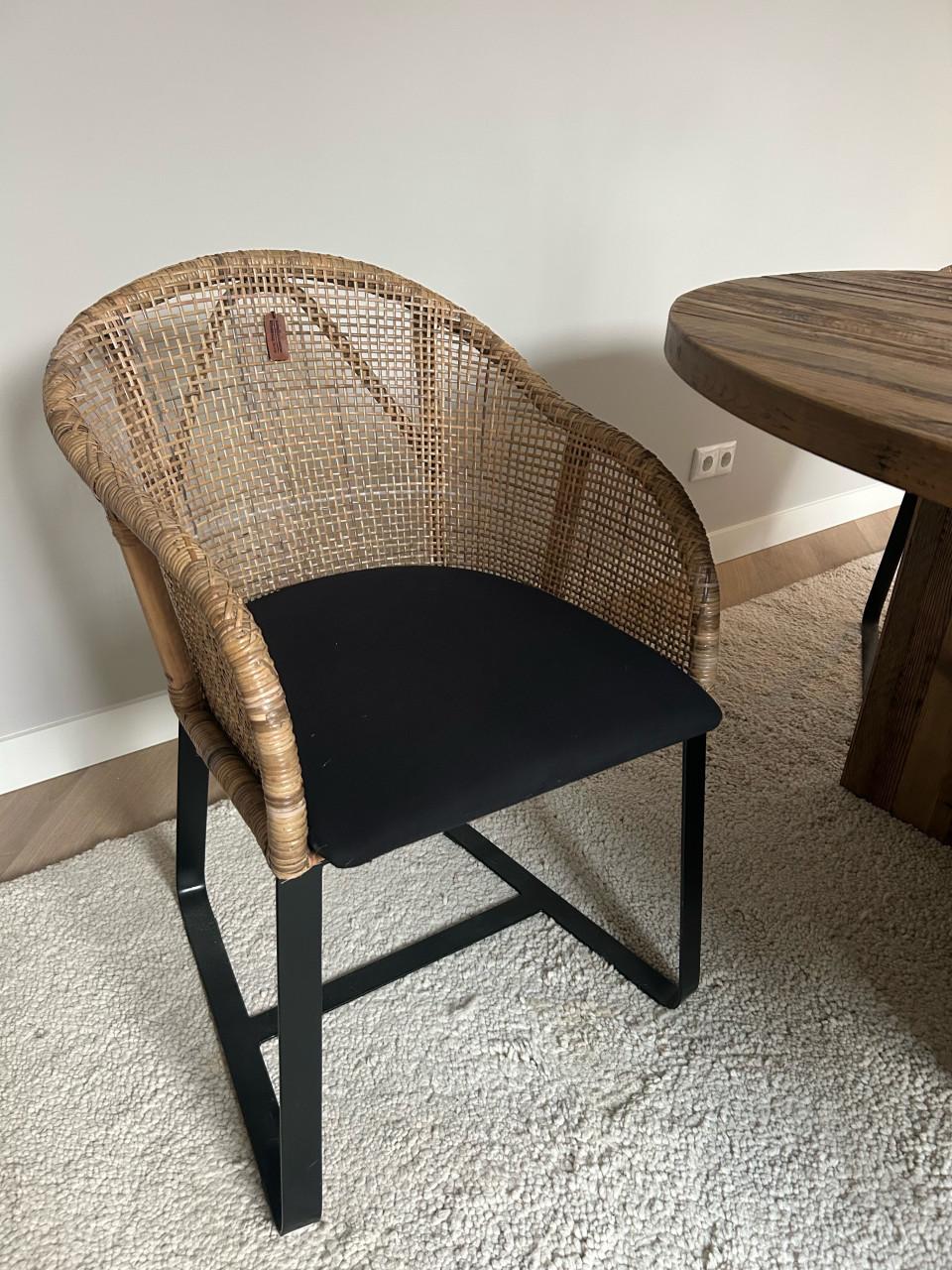 6 rotan Rivièra Maison stoelen eetkamer