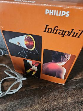 Vintage Philips Infraphil Infraroodlamp met doos