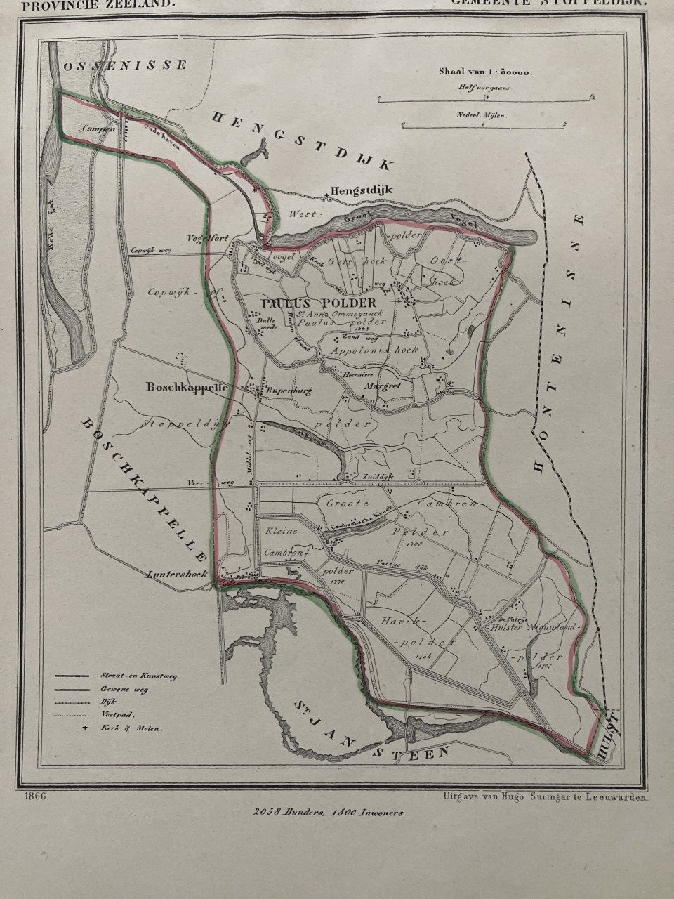 Topografische kaart gemeente Stoppeldijk