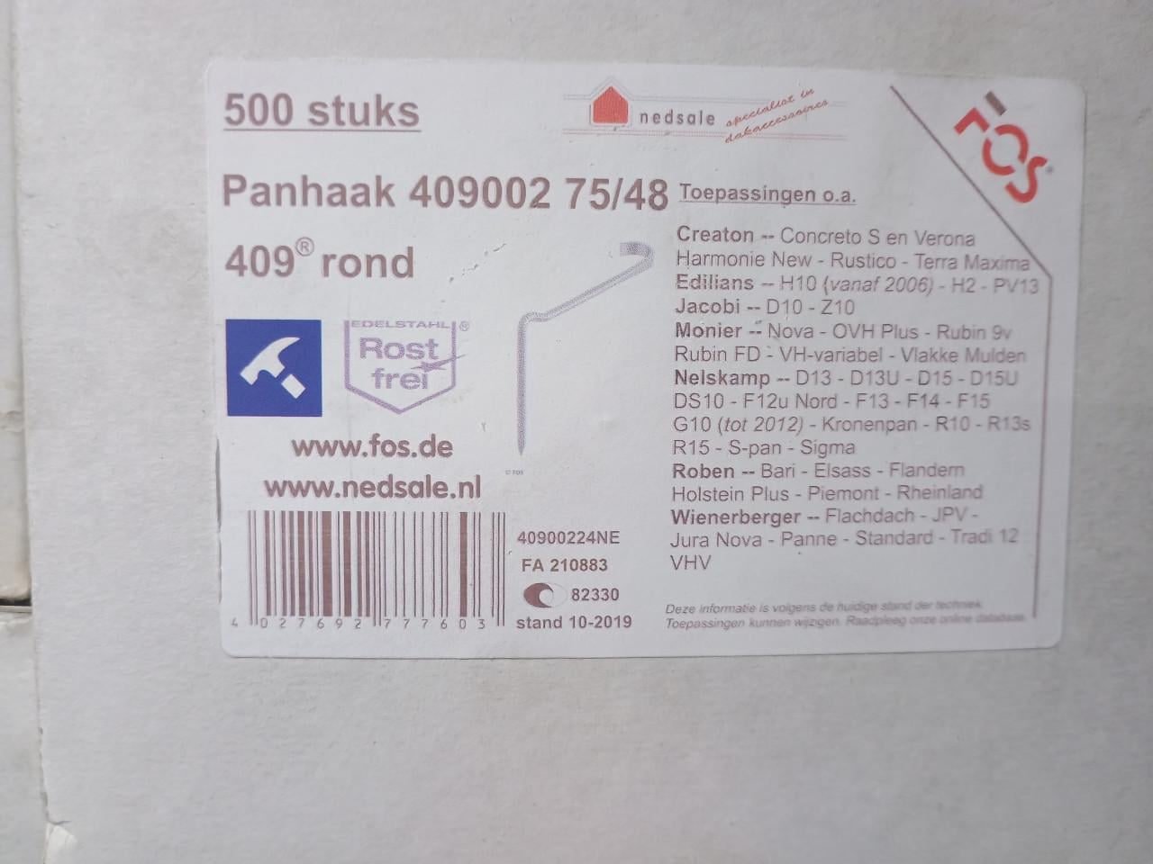 Verschillende soorten dakpan haken