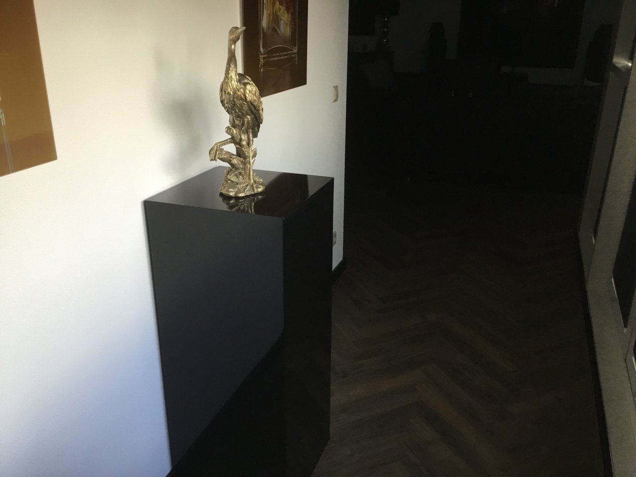 Te koop 2 zuilen zwart hoogglans 40x40x100