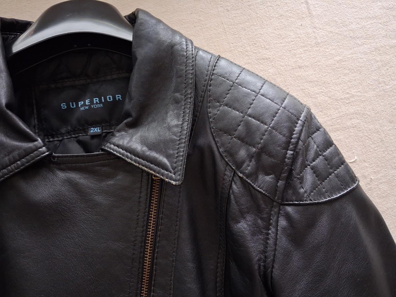 Zwart leren dames bikerjack