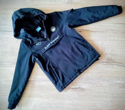 Black Bananas Softshell Jas / Hoodie Zwart - maat 146