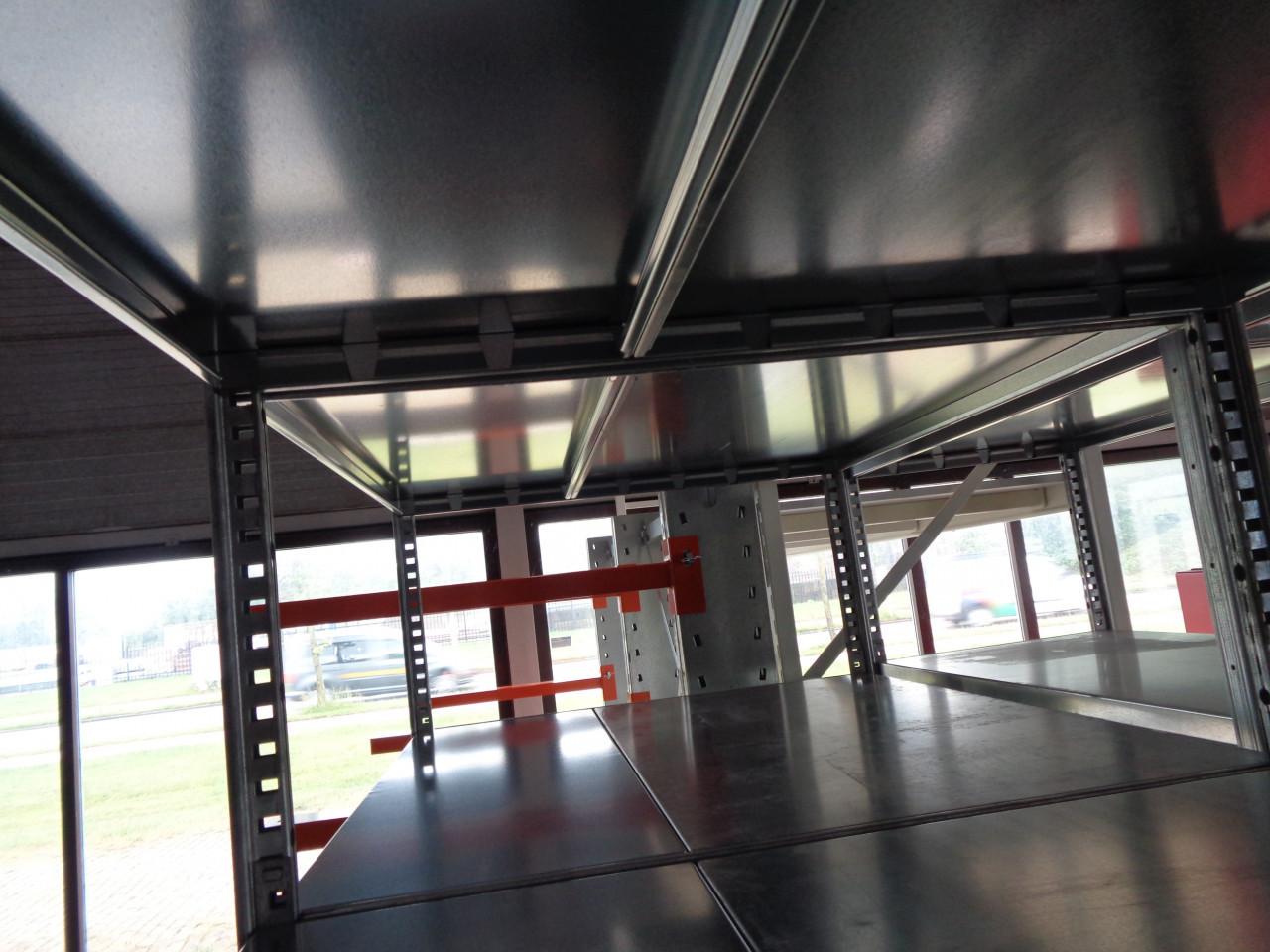 Grote partij gedeeltelijk gebruikte verzinkte legbordstelling 80 cm diep .