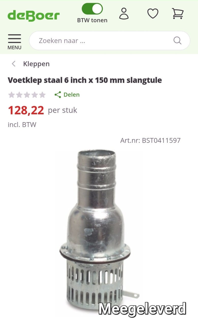 Water opvoer of beregeningspomp, watersproeier compleet set.