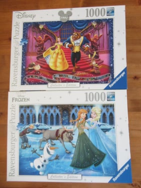 2 mooie volledige Disney puzzels van 1000 stukjes. Zo goed als nieuw