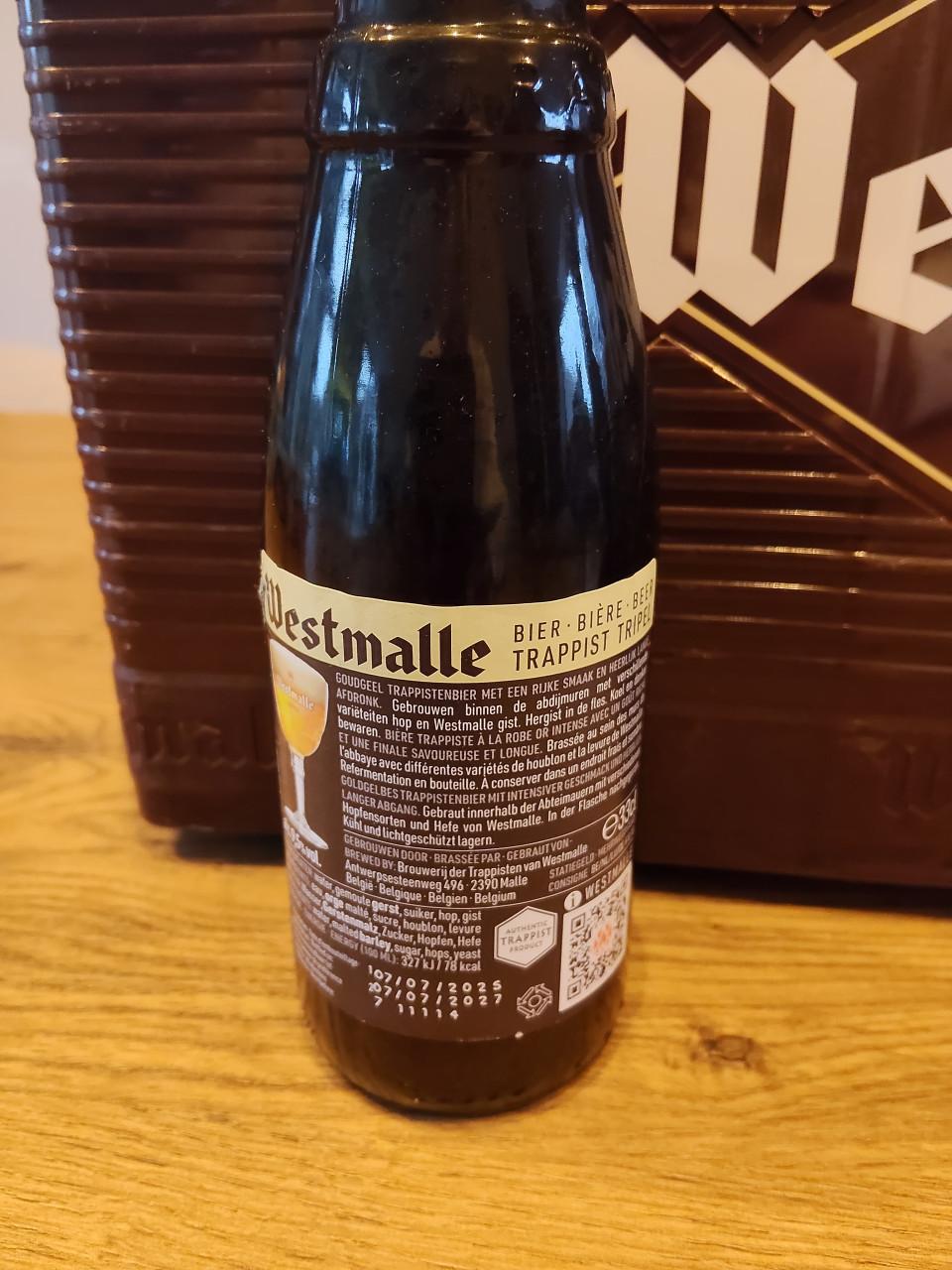 Krat Westmalle Tripel speciaalbier