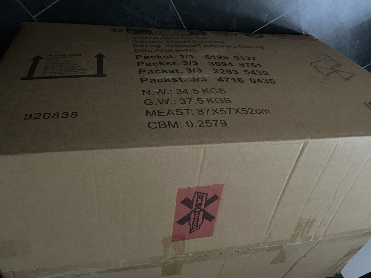 Eettafelset met 6 stoelen