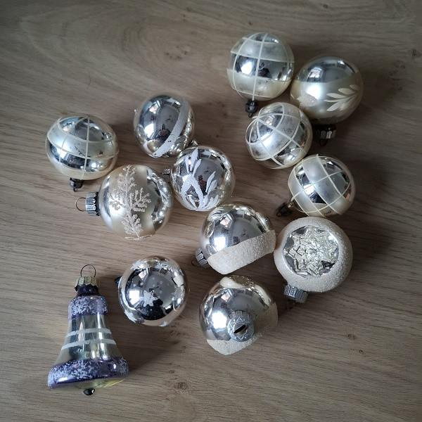 Oude Glas Kerstballen