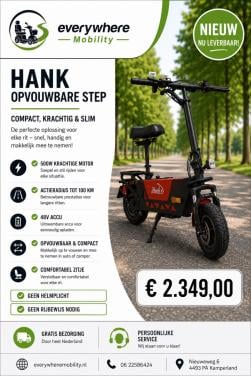 HANK tweewielige opvouwbare step