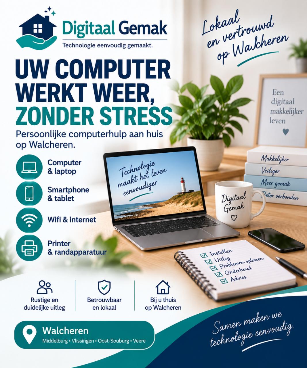 Computerhulp aan huis op Walcheren – Digitaal Gemak