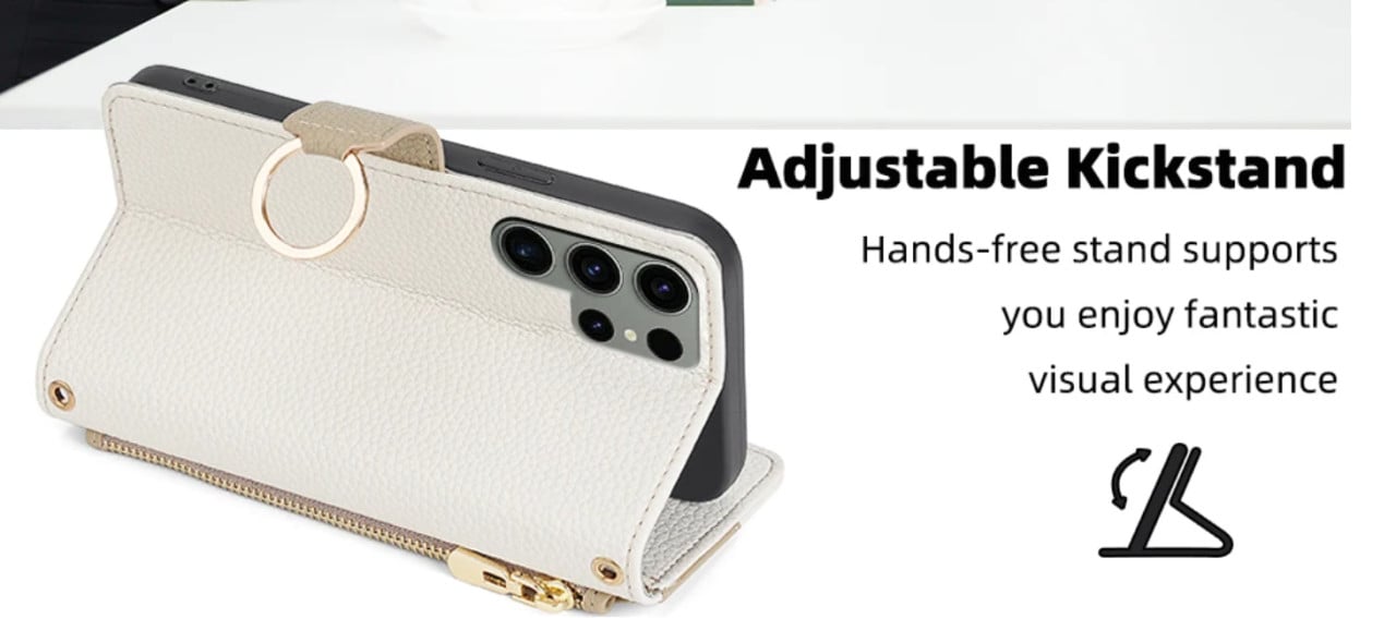 Samsung Galaxy S24 Ultra S24 PLus- Flip Cover met Metalen ketting