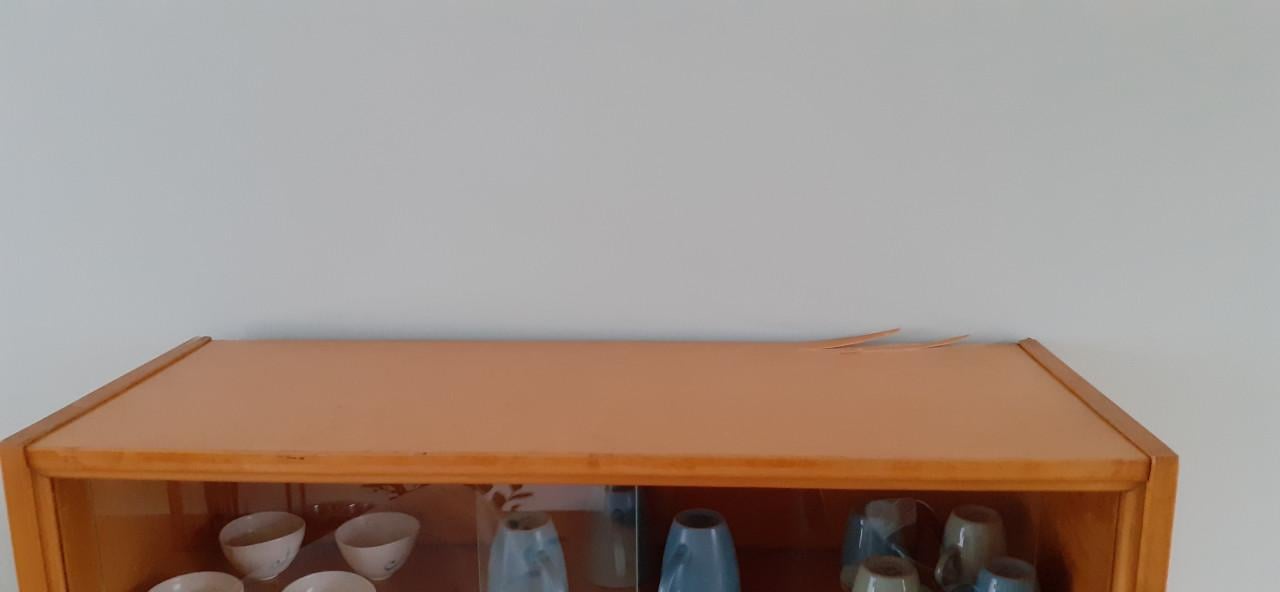 Vintage vitrinekast jaren vijftig