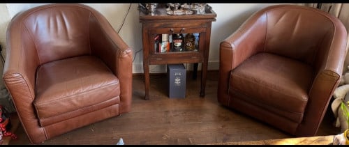 2 Fauteuils Leder