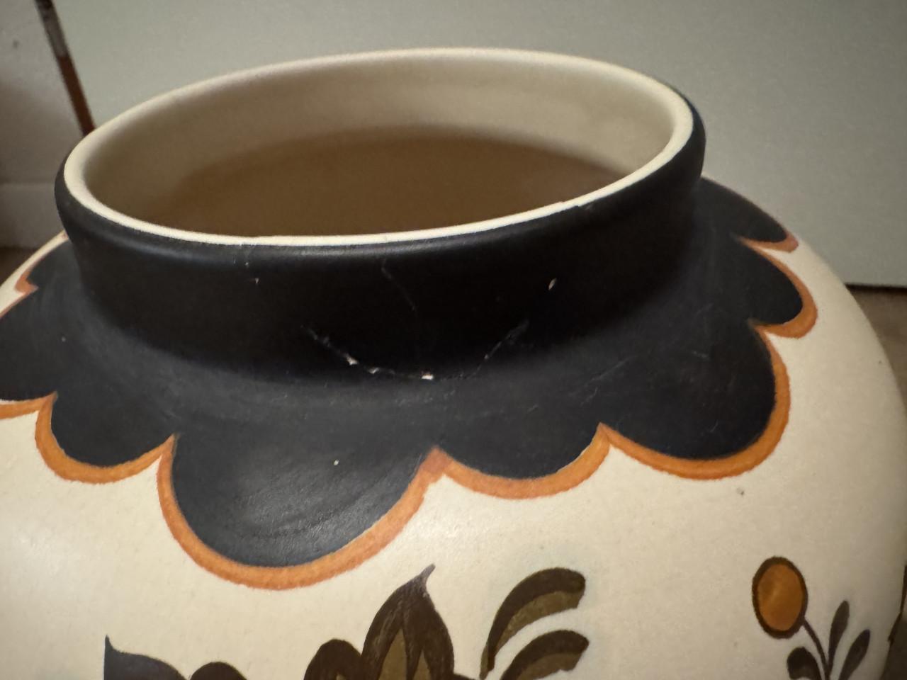 Set van 3 keramische vazen – Delft Holland Handwerk– Plateelbakkerij Flora