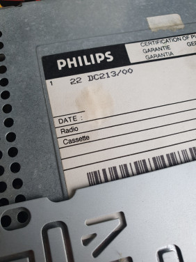 Jaren80 werkend Philips autoradio/cassette Philips 22 dc 213...
