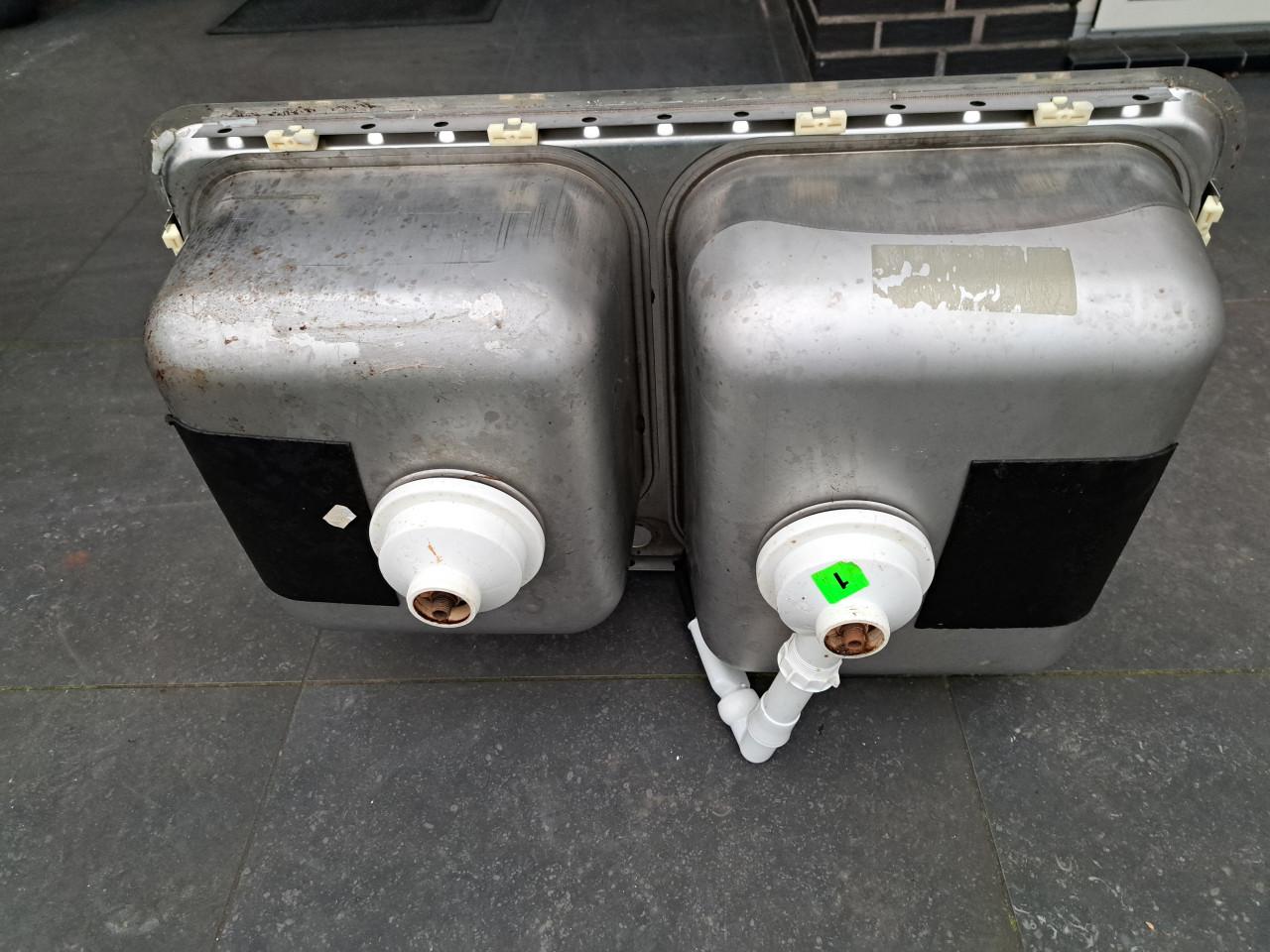 Spoelbak dubbel inbouw