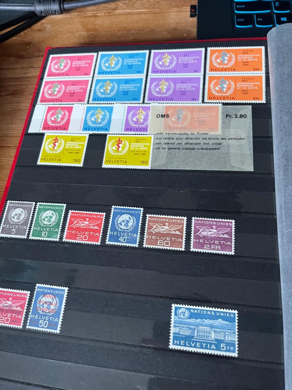 Kleine collectie Zwitserland postfris in album