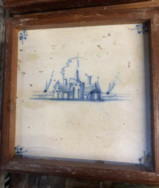 Antiek - Delfsblauwe tegeltjes