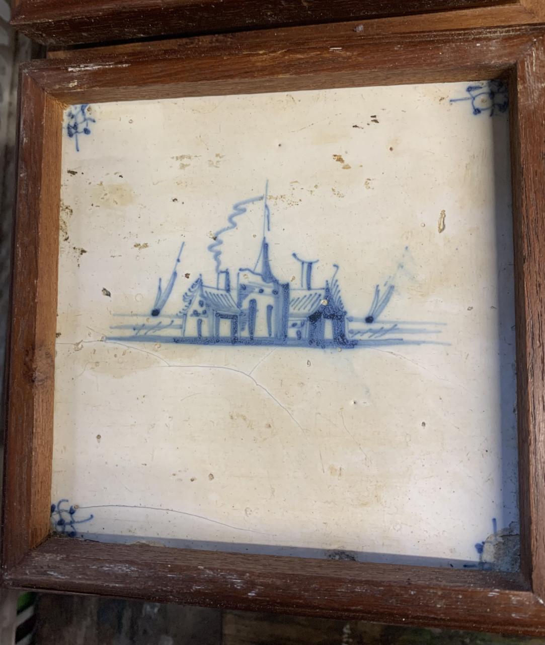 Antiek - Delfsblauwe tegeltjes