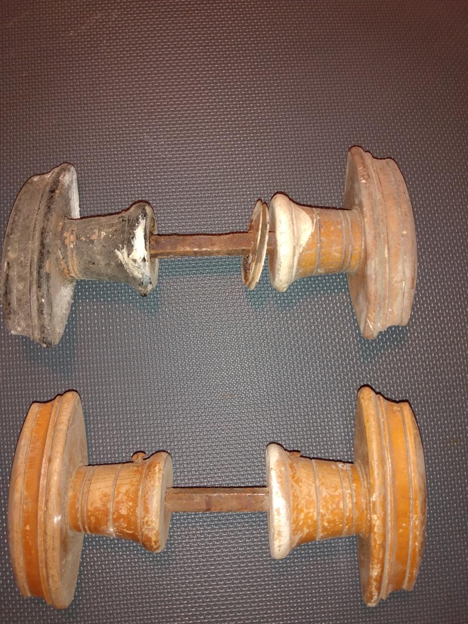 Antieke houten deurknoppen in Retro Style. €10,- per set.
