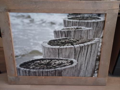 Meerpalen, foto op doek.