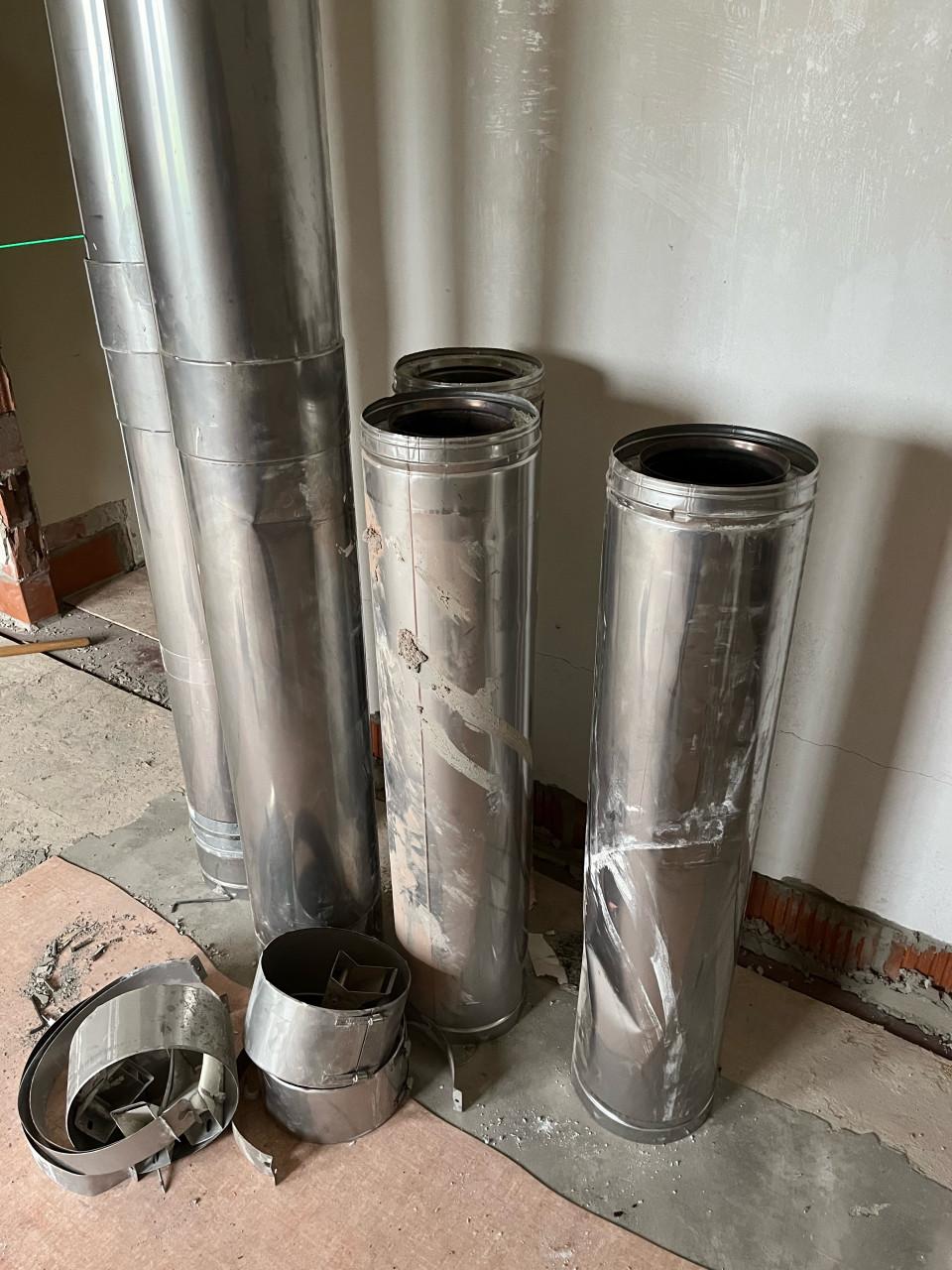 Geisoleerde kachel pijp