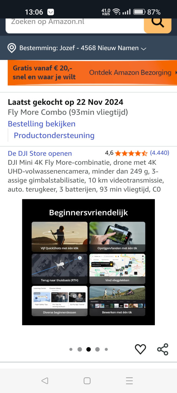 Drone DJI mini 4K Fly More Combo