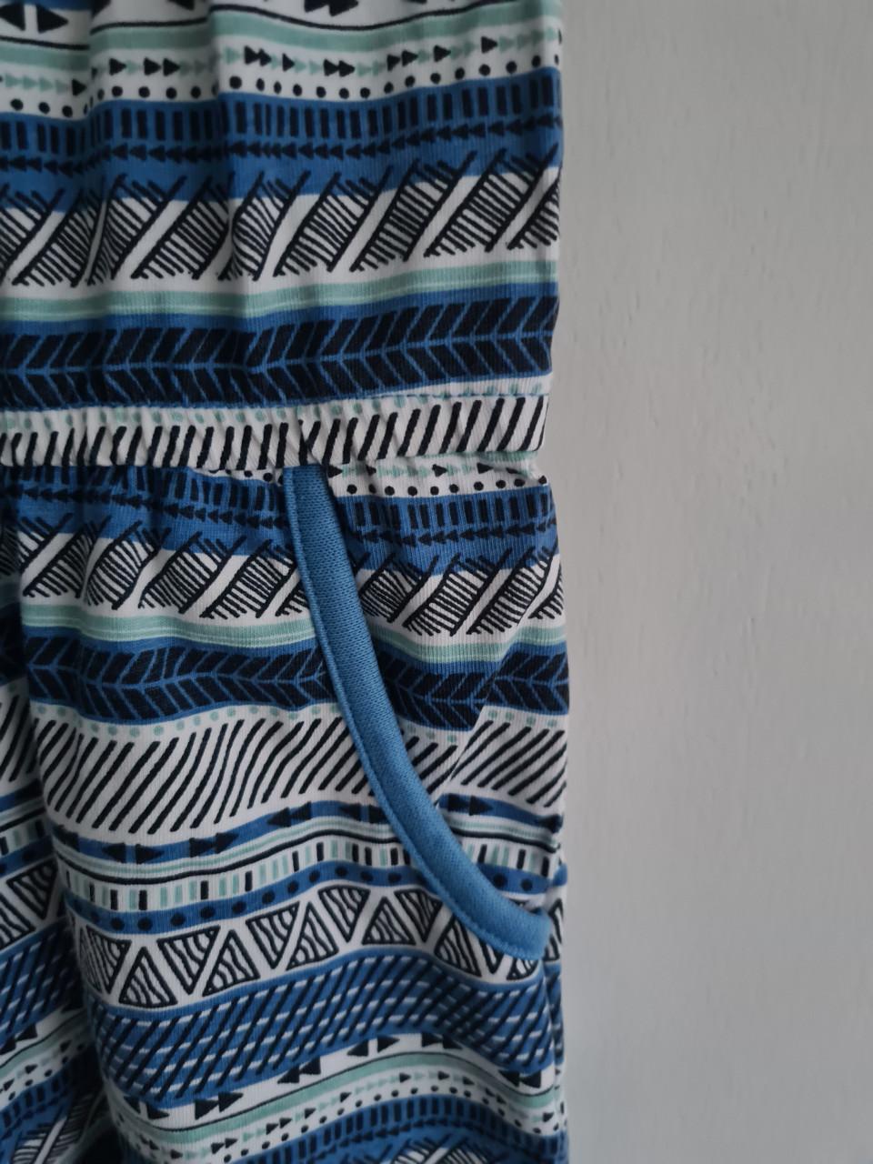 Blauw , witte jumpsuit van Name It  Maat 128