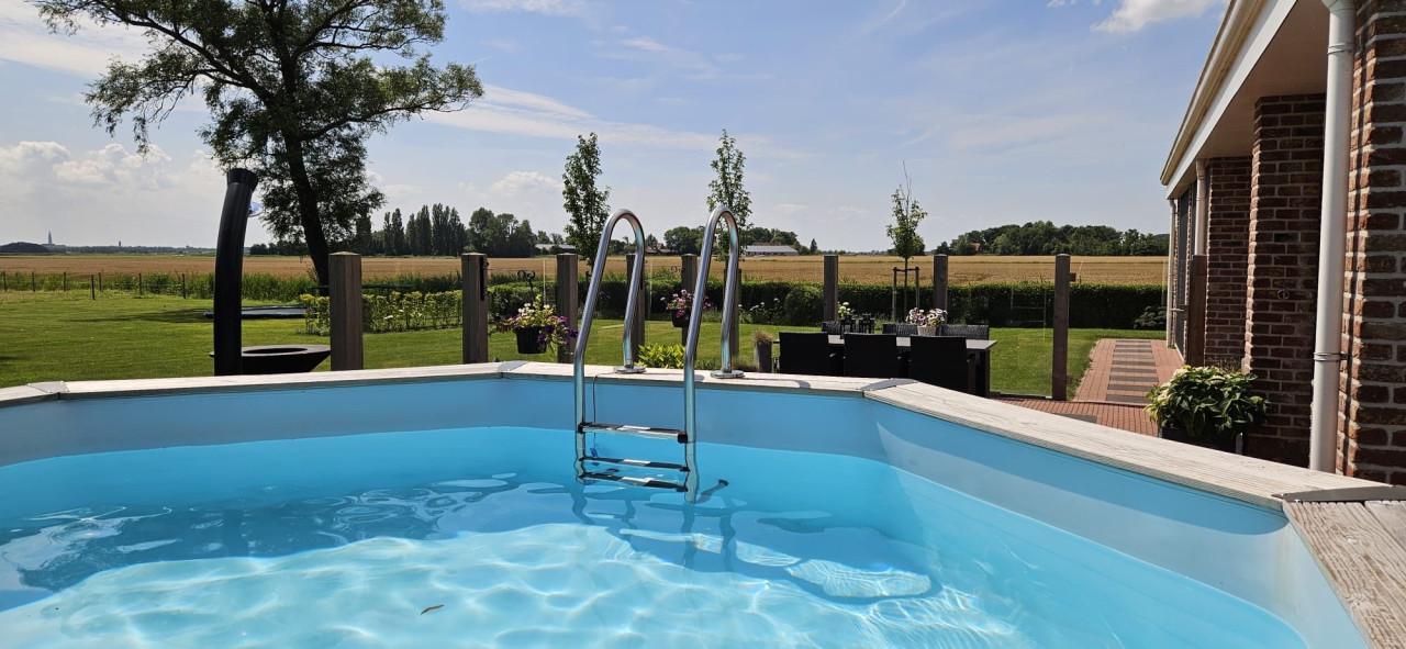Zwembad Gre hout  4,6 meter compleet – bouwjaar 2021 Bieden vanaf € 1.500