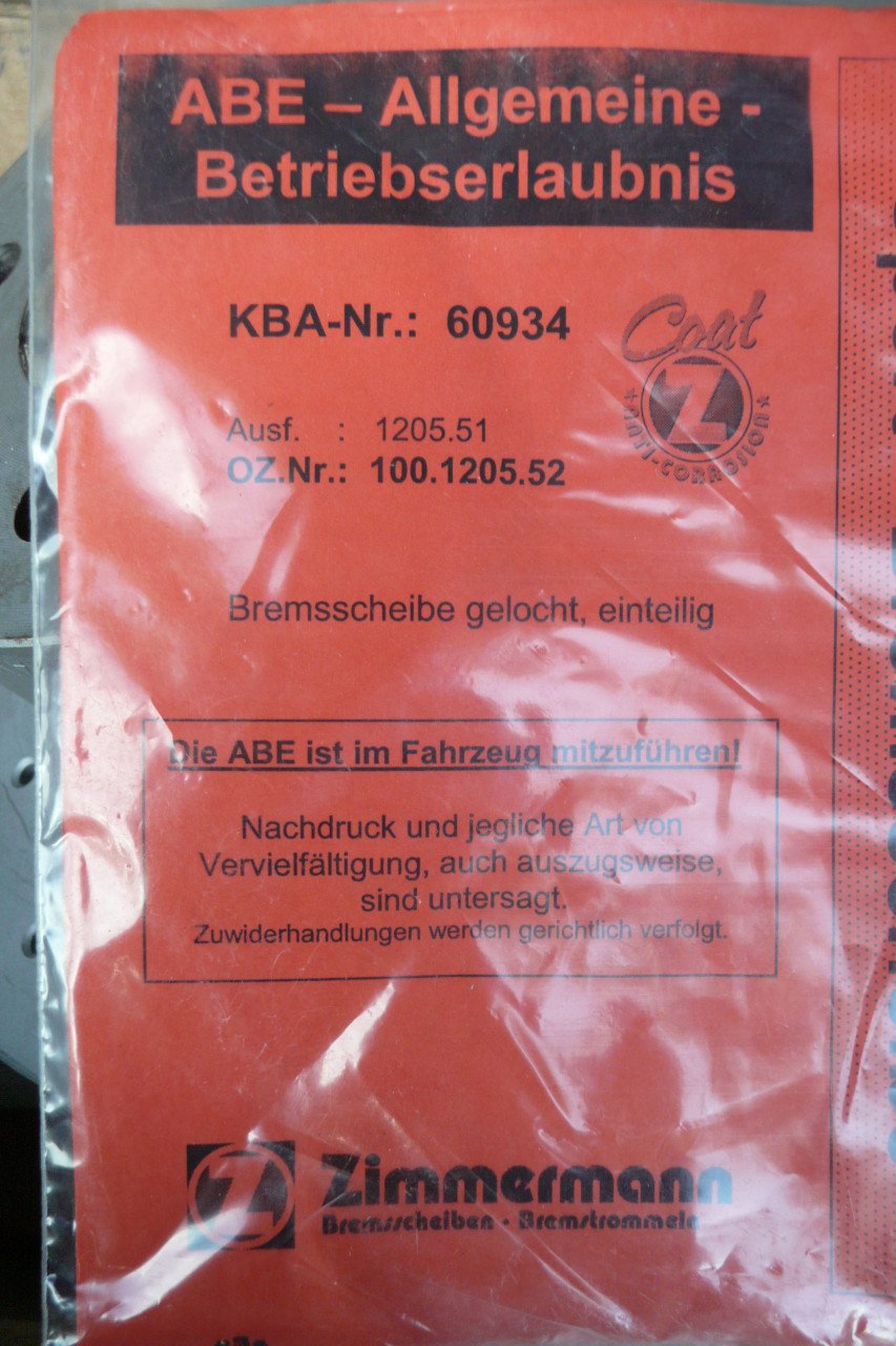 Set van 2 geperforeerde Zimmermann remschijven Audi 80/90/100
