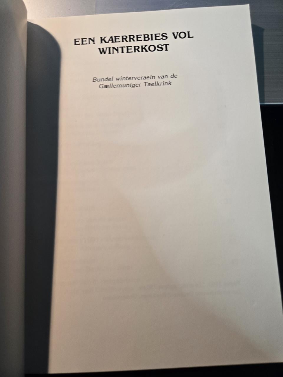 Boek: Een Kærrebies Vol Winterkost 1e druk 1991