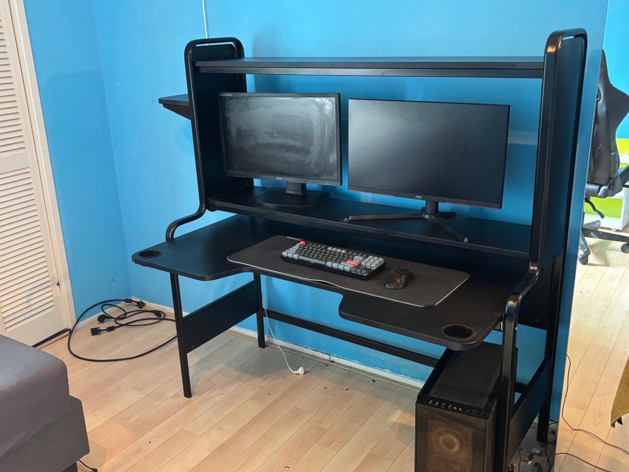 IKEA computermeubel FREDDE, zwart