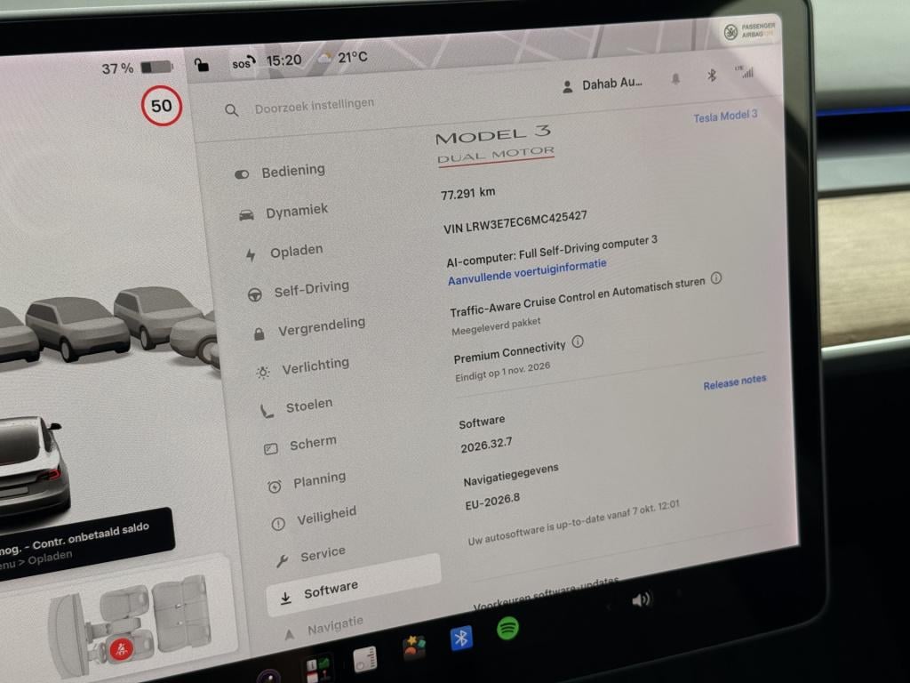 Tesla Model 3 long range awd dual motor 75 kwh | acc | panoramadak | stoelv