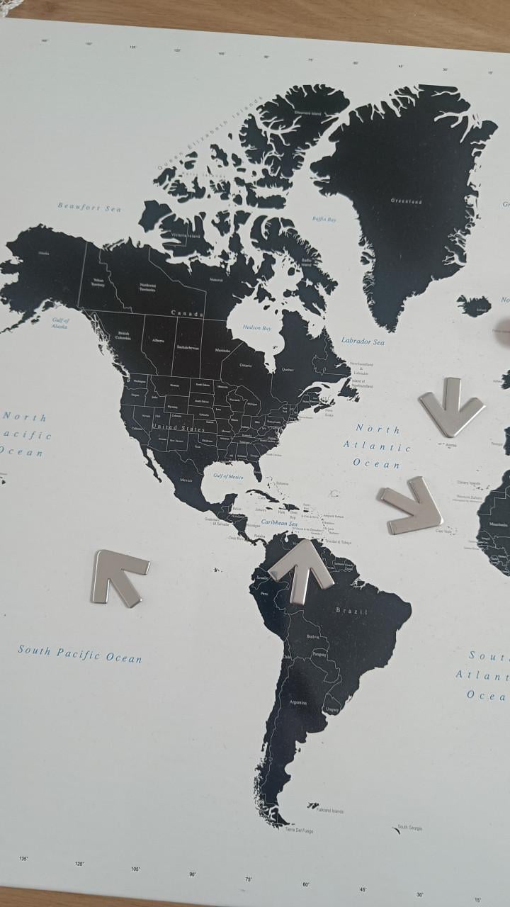 Magnetische wereldkaart