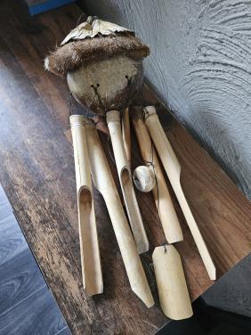 Bamboe windgong met kokosnoot - Natuurlijke sfeer, mooie klank