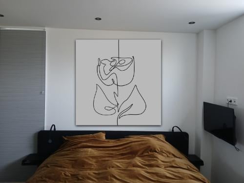Schilderij zonder lijst.