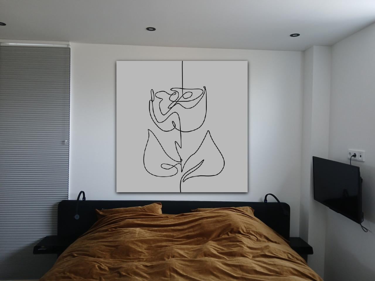 Schilderij zonder lijst.