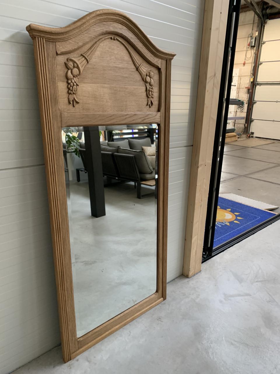 Spiegel blank eikenhout 180 x 75 cm